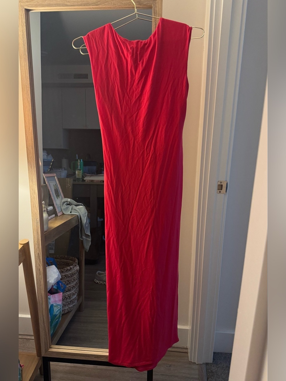 Reformation Sleeveless Red Maxi Slip Dress